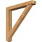 Ekena Millwork Traditional Craftsman Rough Sawn Bracket w/ Offset Brace, Western Red Cedar, 6"W x 42"D x 42"H BKT0604X42X42TRA04RWR - alternate 1